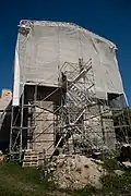 Rénovation du château en septembre 2011.