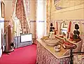Château de Breteuil. Baignoire et plan de toilette.
