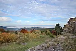 Vue de la plaine d'Alsace depuis le château.
