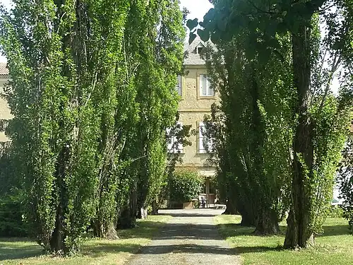 L'allée d'accès.