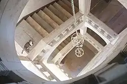 L'escalier monumental, vue plongeante.