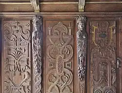 Détail des boiseries du cabinet des quatrains.
