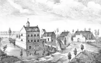 Le château de la Bourde à Roubaix au XVIIe siècle (1641).