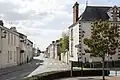 Trottoirs et carrefour de la rue du Béziau et de la route de Pornic.