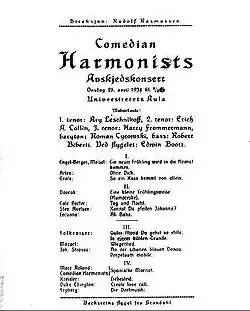 programme 1934