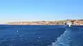 Vue de la chaîne de l'Estaque depuis la mer.