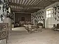 Chambre d'honneur avec trophées d'Afrique.