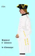 régiment de Champagne de 1734 à 1757