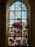 Charité de Saint-Martin (chevet, 3e&nbsp;fenêtre haute de g. à dr.).