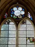 Résurrection des morts et Marie priant (5e&nbsp;travée du collatéral sud).