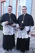 Fondateurs du chapitre de Saint-Remi, en habit de chœur.