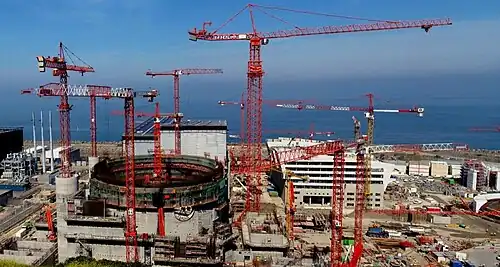 Le chantier de l'EPR en 2010.
