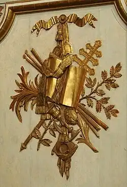 Chapelle Saint-François d'Assise, lambris du retable.