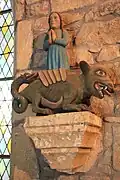 Chapelle Notre-Dame-de-la-Clarté : statue de sainte Marguerite.