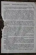 Historique de l'Ermitage affiché à l'entrée de la chapelle.