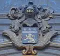 Armes de la famille Liotaud sur l'arc séparant chapelle et nef.