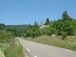 La chapelle du Ventouret après un peu moins de 8&nbsp;km d'ascension.