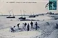 Chargeurs de sable sur la plage de Kerpape vers 1920.