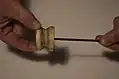 Runde Bälgchen, soufflet cylindrique en cuir intestinal utilisé à la manufacture d'orgue Link comme soufflet-moteur dans les relais et accouplements.