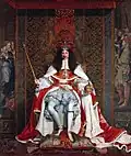 Portrait de couronnement du Roi Charles II par John Michael Wright.
