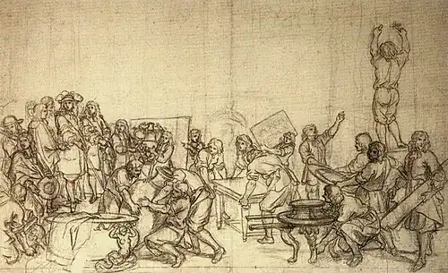 Louis XIV visitant les Gobelins,Charles Le Brun