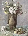 Bouquet de fleurs au chandelier, localisation inconnue.
