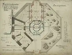 Projet de transformation du Château d'Eguisheim avec érection d'une chapelle, Charles Winkler 1885