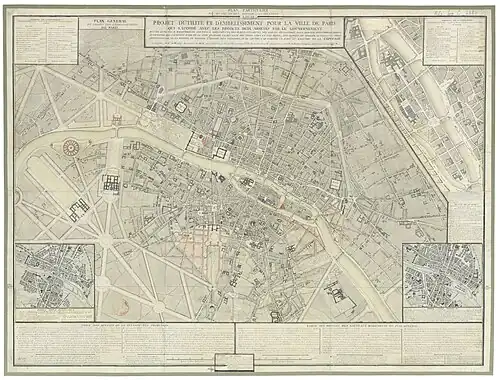Plan des embellissements de Paris (1785)