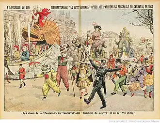 Chars de Nice défilant à Paris en 1912.