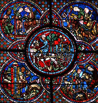 La Vie de saint Lubin (1er quart du XIIIe siècle), cathédrale Notre-Dame de Chartres.