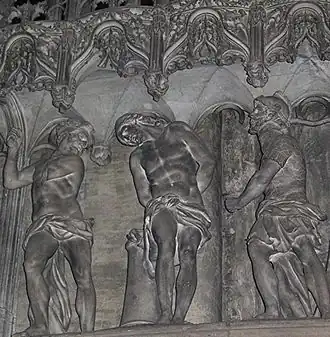 Sculpture de Jehan de Beauceclôture du chœur de lacathédrale Notre-Dame de Chartres, XVIe siècle