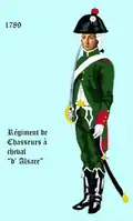 régiment de chasseurs à cheval d'Alsace de 1789 à 1791