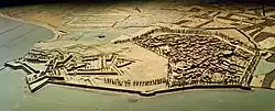 Le Château-d'Oléron : plan-relief avec fortifications de Vauban.
