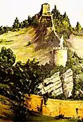 Le château de Cornillon à la fin XXe&nbsp;siècle.