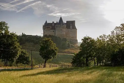 Château de Bannes, vue côté sud.
