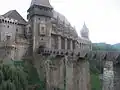Château de Hunedoara - l'entrée principale avec pont-levis