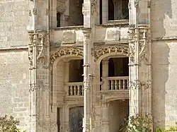 Escalier de l'aile Longueville du château de Châteaudun (1491-1518).