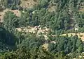 Le site de Chaudun, aujourd'hui, vu du chemin de ronde.