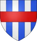 Armes des Champventpalé d'argent et d'azur, chargé d'une fasce de gueules.