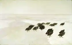 Józef Chełmoński, Perdrix dans la neige, 1891