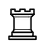 Tour blanche sur case noire a1
