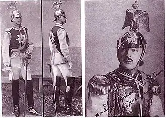 Photographie d'un chevalier-garde sous le règne de Nicolas II.