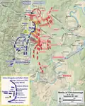 Assaut de l'aile droite de Polk, matin du 20 septembre