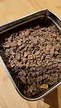 Racine de chicorée industrielle en grains déshydratés et torréfiés utilisée en infusion