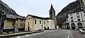 L'église paroissiale Saint-Laurent, rénovée au XVe&nbsp;siècle et élargie en 1891.