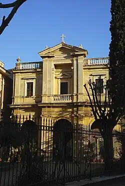 Façade de l'église Sainte-Bibiane, Rome.