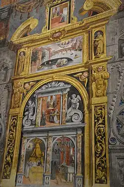 Fresque votive sur la contre-façade, seconde moitié du XVIe siècle.