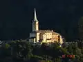 L'église Saint-Paul au coucher du soleil.