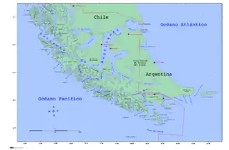 Île Contreras, en haut à gauche sur la carte