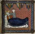 Bibliothèque Sainte-Geneviève, manuscrit Fr. 782, folio 36 recto, vers 1275-1280.